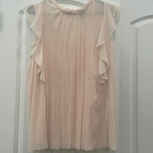 The Limited sleeveless blouse. Comes with matching shell. Cream. 2X